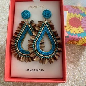 Piper K Hand Beaded Pierced Earrings